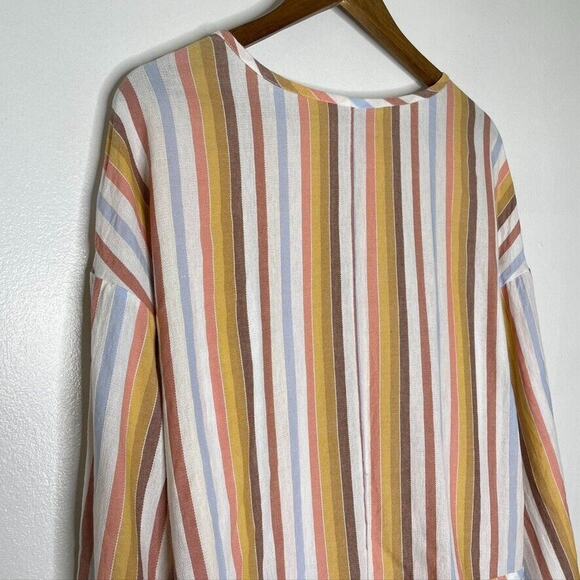 Soft Surrounding Striped Long Sleeve Beach Shirt Size Medium Women’s - Picture 7 of 10